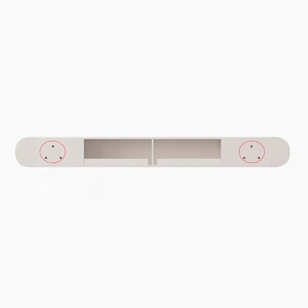 Meuble TV flottant en bois blanc avec rangement pour le salon