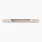 Meuble TV flottant en bois blanc avec rangement pour le salon