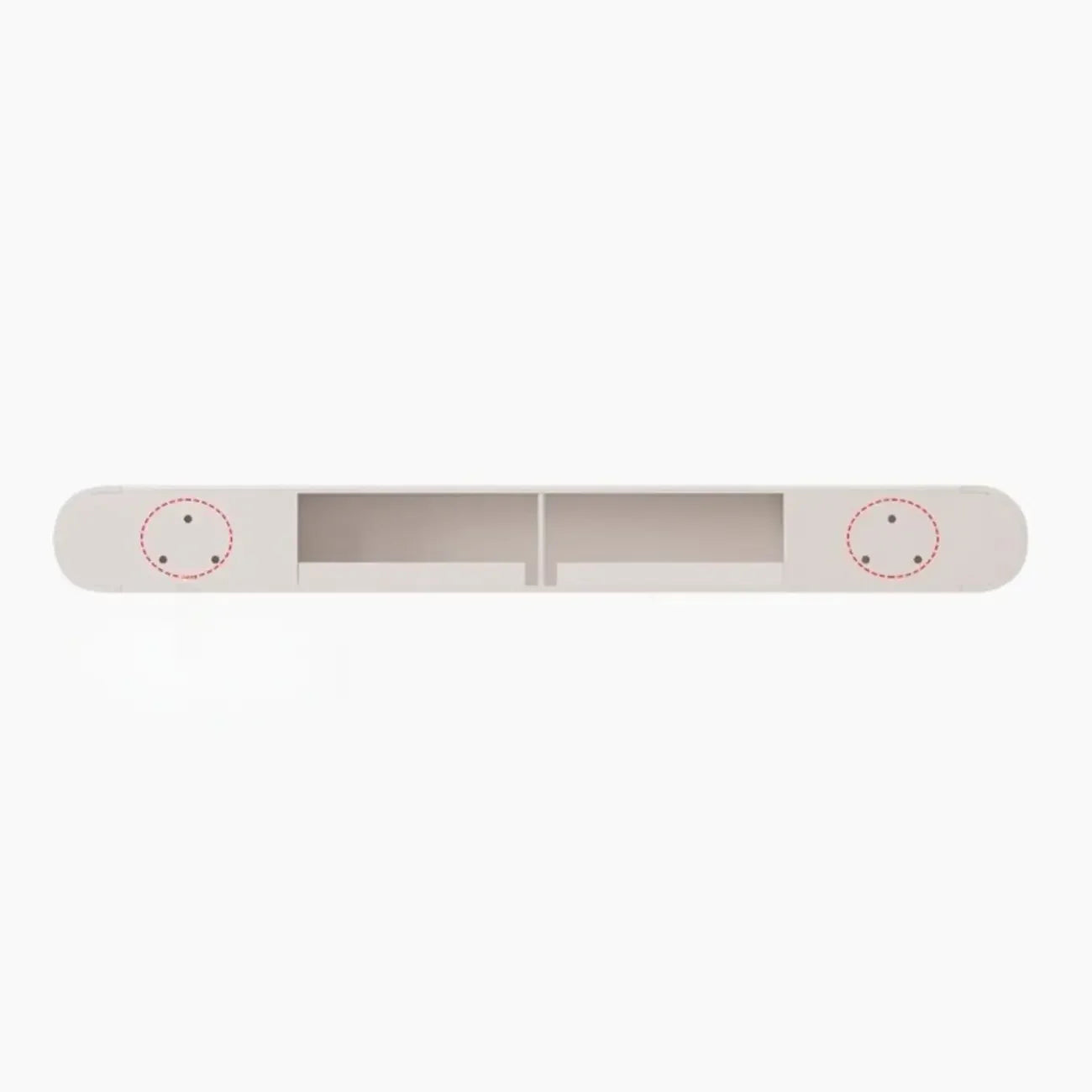 Meuble TV flottant en bois blanc avec rangement pour le salon
