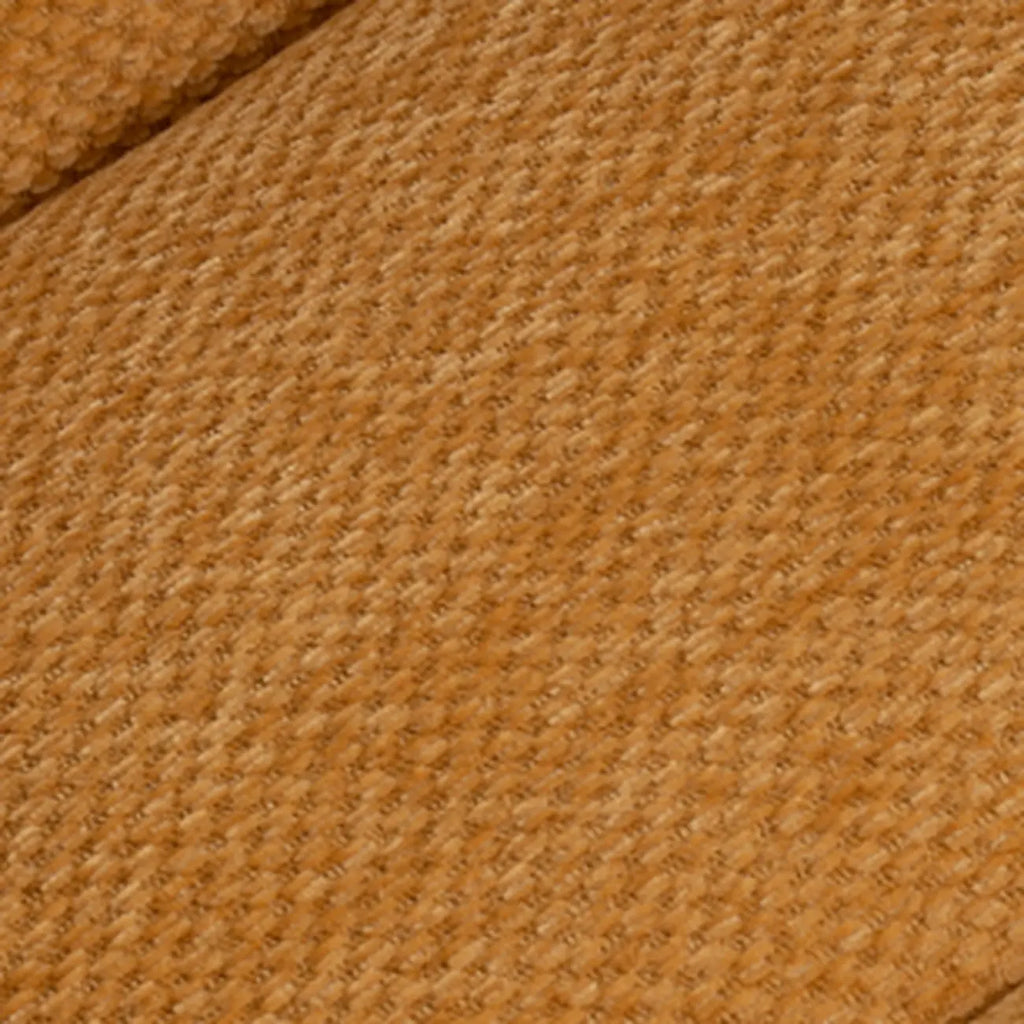 Fauteuil pivotant d'appoint en tissu chenille tufté jaune
