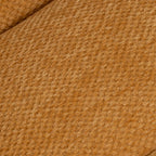 Fauteuil pivotant d'appoint en tissu chenille tufté jaune
