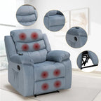 Fauteuil inclinable moelleux avec fonctions massage et chaleur