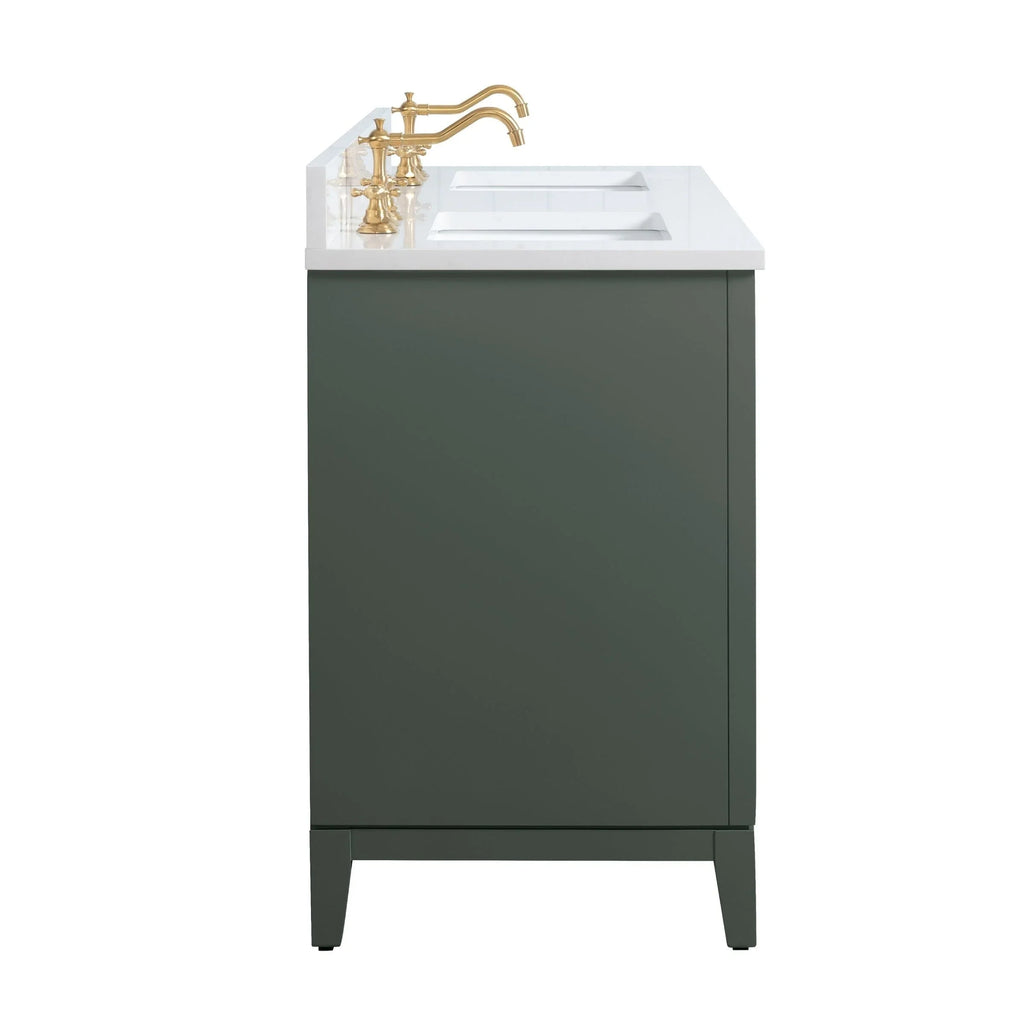 Meuble-lavabo Vanity Art avec évier en céramique et dessus en marbre reconstitué