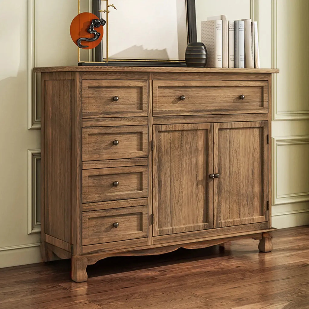 Meuble d'appoint rustique en bois marron pour salon