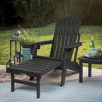 Chaise Adirondack pliante et réglable Vrakae avec ottoman