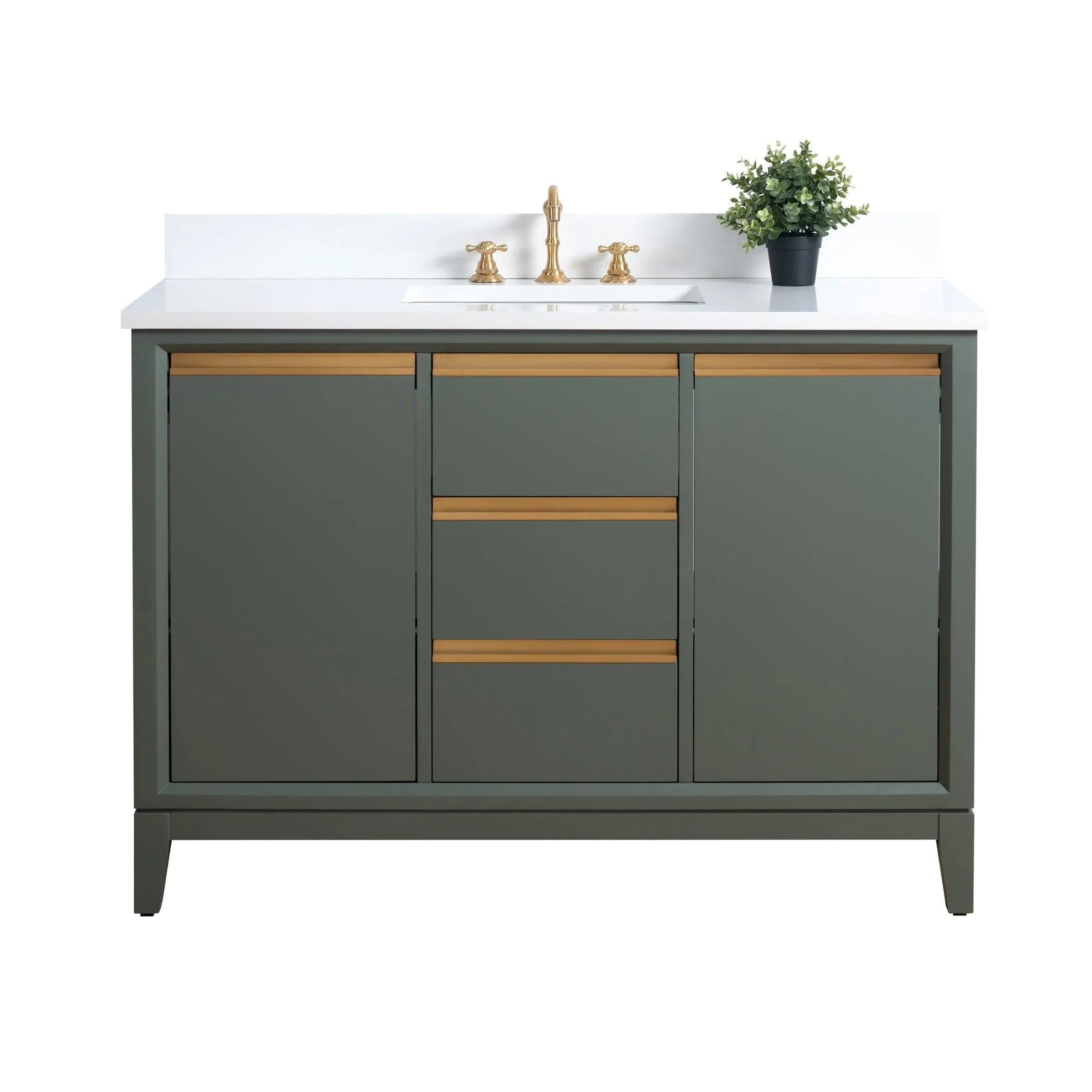 Meuble-lavabo Vanity Art avec évier en céramique et dessus en marbre reconstitué