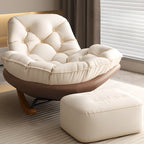 Fauteuil à bascule scandinave rembourré avec ottoman en option
