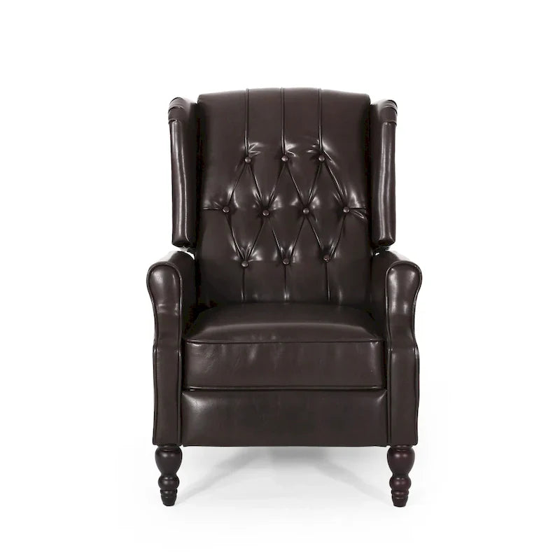 Fauteuil inclinable en cuir reconstitué Walter Brown par Christopher Knight Home