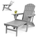 Chaise Adirondack pliante et réglable Vrakae avec ottoman
