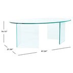 SAFAVIEH Beda Table basse en verre trempé - 47 L x 28 P x 16 H - 47Lx28Px16H