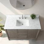 Meuble-lavabo Vanity Art avec évier en céramique et dessus en marbre reconstitué