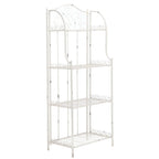SAFAVIEH Bryn Scaffale da panettiere da esterno a 4 ripiani in ferro battuto vittoriano - 25 pollici L x 15 pollici P x 63 pollici H - 25 L x 15 P x 63 H