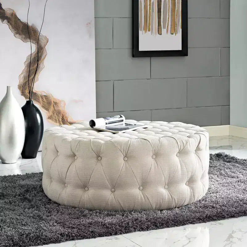 Amour Upholstered Fabric Ottoman - Modway