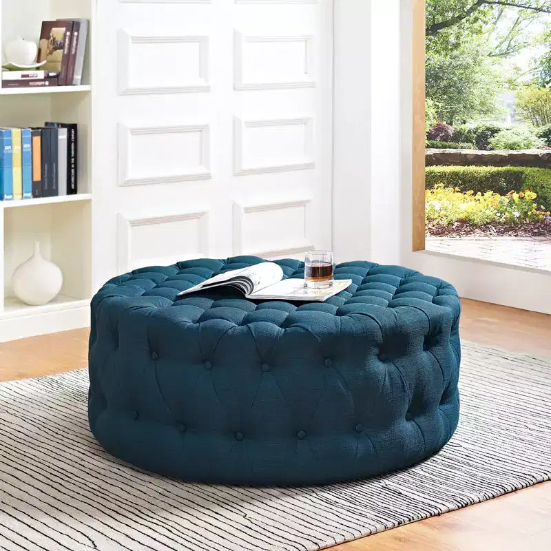 Amour Upholstered Fabric Ottoman - Modway