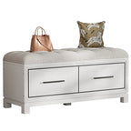 Banc à chaussures avec coussin amovible et rangement dissimulé pour l'entrée et le salon