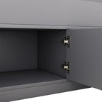 Lit plateforme capitaine double/grand avec 4 tiroirs et étagères de rangement, cadre de lit en bois massif avec tête de lit bibliothèque de rangement