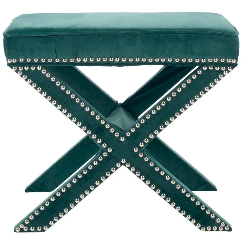 SAFAVIEH Shavonne Ottoman banc en X