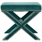 SAFAVIEH Shavonne Ottoman banc en X