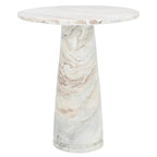 Table d'appoint ronde haute en marbre SAFAVIEH Couture Ghicu - 56 cm L x 53 cm P x 61 cm H - 21Wx21Dx24H