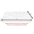Matelas de futon TruPedic gris granit de 12 pouces