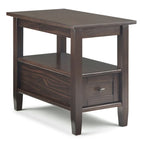 WYNDENHALL Norfolk Table d'appoint étroite de style transitionnel rectangulaire en bois massif, 35,5 cm de large – 35,5 cm de large
