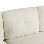 Canapé d'angle convertible avec pouf de rangement, canapé-lit pour salon