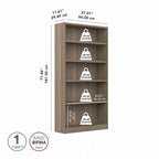 Bibliothèque haute à 5 étagères Universal de Bush Furniture