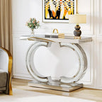 Console Argentée, Table d'Entrée Miroir 39 pour Hall d'Entrée
