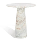 Table d'appoint ronde haute en marbre SAFAVIEH Couture Ghicu - 56 cm L x 53 cm P x 61 cm H - 21Wx21Dx24H