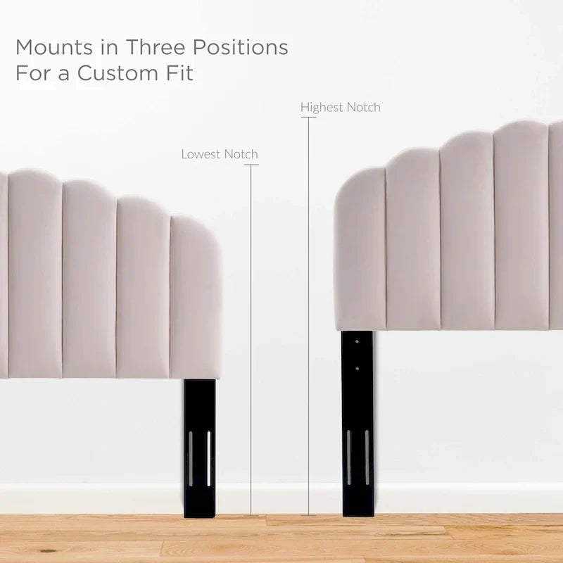 Tête de lit en velours Véronique Twin Performance