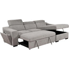 Canapé d'angle convertible Roomfitters 103 avec méridienne de rangement, appuis-tête réglables, canapé-lit en L