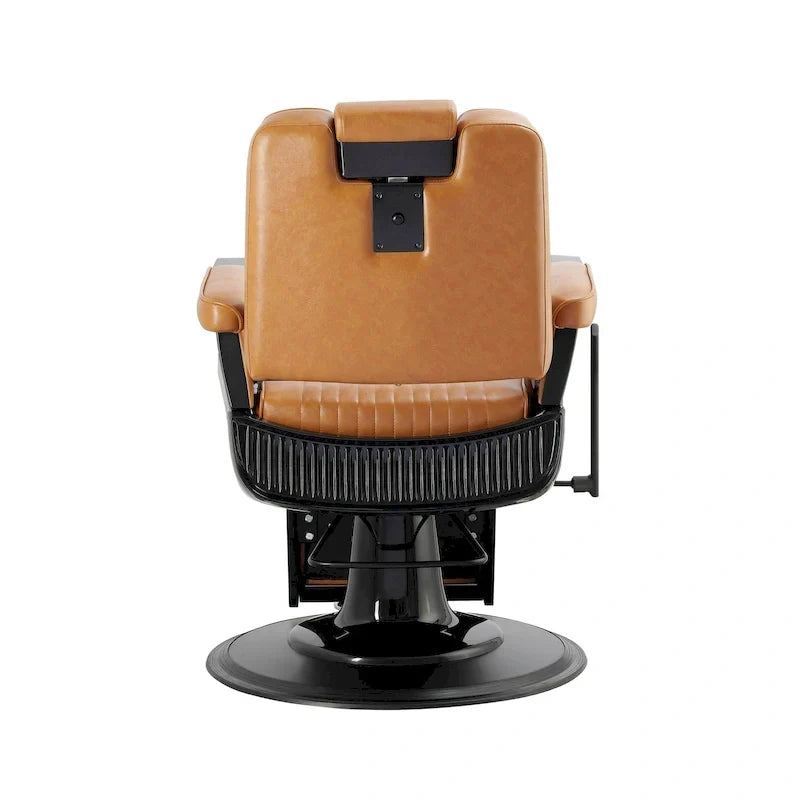 Fauteuil de barbier inclinable robuste SHERMAN, Camel