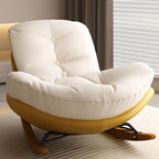 Fauteuil à bascule scandinave rembourré avec ottoman en option