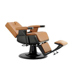Fauteuil de barbier inclinable robuste SHERMAN, Camel