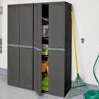 Sterilite Lot de 2 Organiseurs de Rangement à 4 Étagères Réglables pour Garage, Gris - Lot de 2