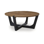 Signature Design by Ashley Hanneforth Table basse marron/noir - 111,76 cm (L) x 111,76 cm (P) x 48,26 cm (H)