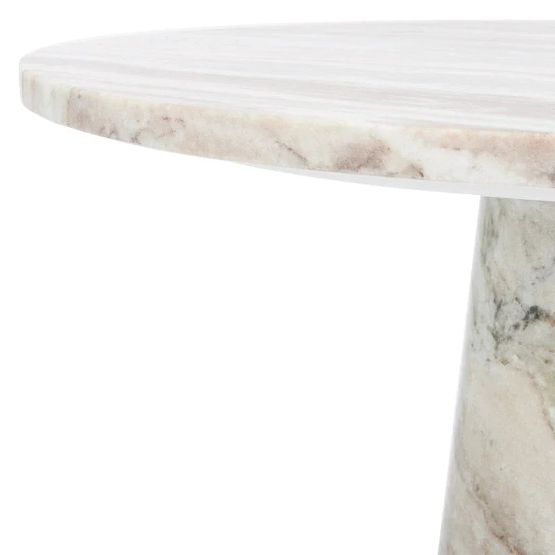 Table d'appoint ronde haute en marbre SAFAVIEH Couture Ghicu - 56 cm L x 53 cm P x 61 cm H - 21Wx21Dx24H
