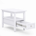 WYNDENHALL Norfolk Table d'appoint étroite de style transitionnel rectangulaire en bois massif, 35,5 cm de large – 35,5 cm de large
