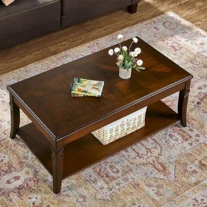 Table basse d'appoint en bois massif