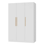 Armoire de rangement en bois avec 6 cubes de rangement et tringle à vêtements