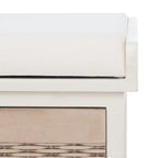 Banc de rangement SAFAVIEH Fiorello 3 tiroirs avec coussin - 47,3 L x 15 P x 19 H - 47Lx15Px19H