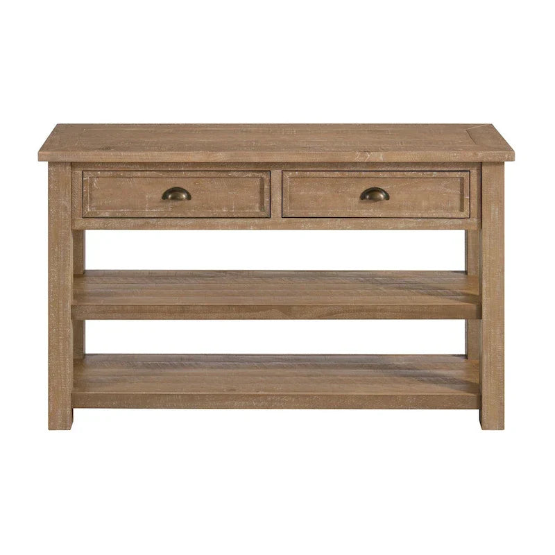 The Gray Barn Downington Table console de canapé à 2 tiroirs en bois massif