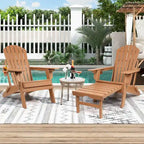 Chaise Adirondack pliante et réglable Vrakae avec ottoman