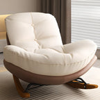 Fauteuil à bascule scandinave rembourré avec ottoman en option