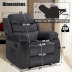 Fauteuil inclinable moelleux avec fonctions massage et chaleur
