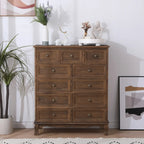 Meuble d'appoint rustique en bois marron pour salon