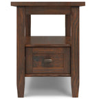 WYNDENHALL Norfolk Table d'appoint étroite de style transitionnel rectangulaire en bois massif, 35,5 cm de large – 35,5 cm de large