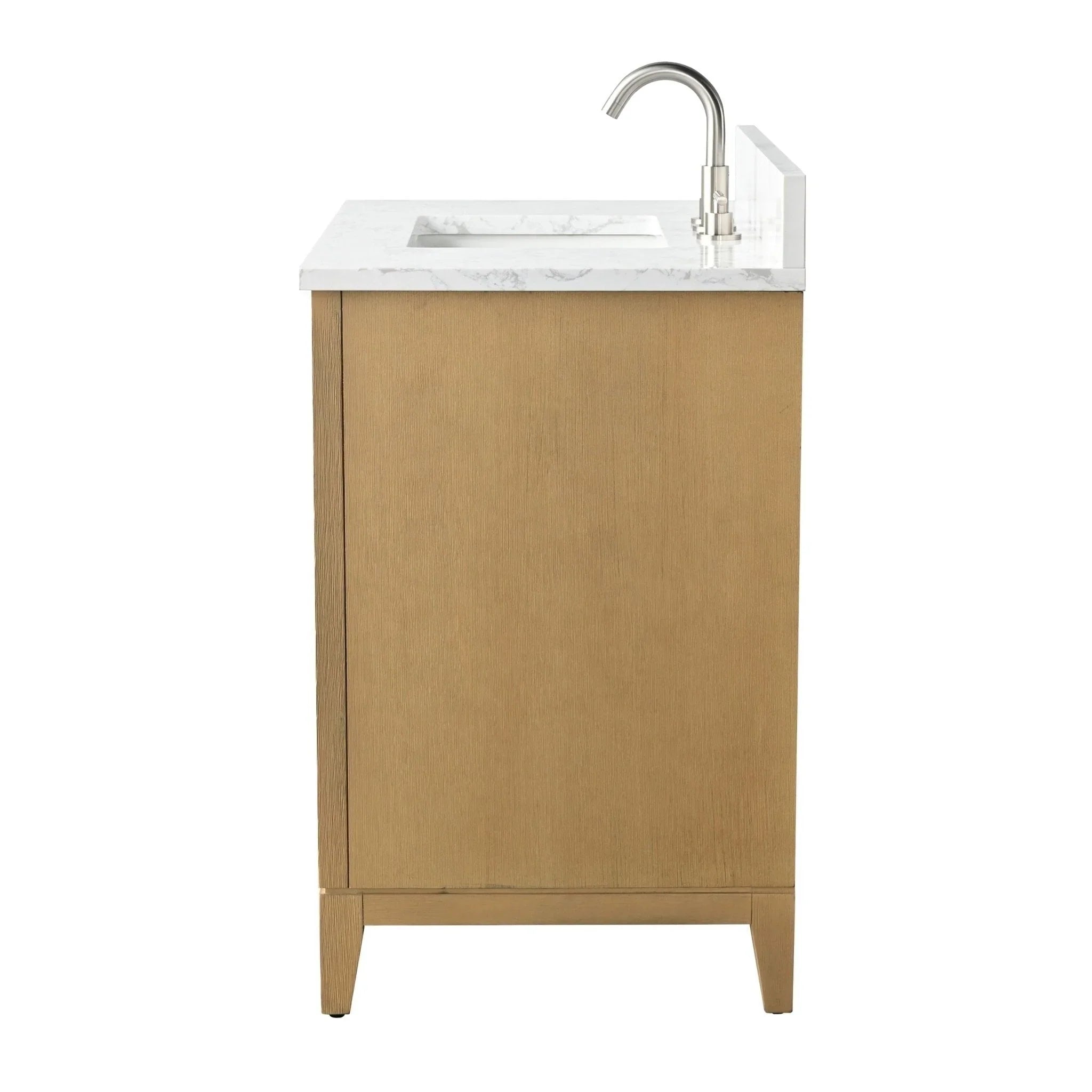 Meuble-lavabo Vanity Art avec évier en céramique et dessus en marbre reconstitué