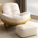 Fauteuil à bascule scandinave rembourré avec ottoman en option
