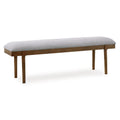Signature Design by Ashley Lyncott Gris/Marron 59 Banc de salle à manger rembourré - 59.25 L x 15.13 P x 19.75 H